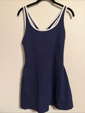 Fabletics Blue & White Athletic Tennis Exercise Dress